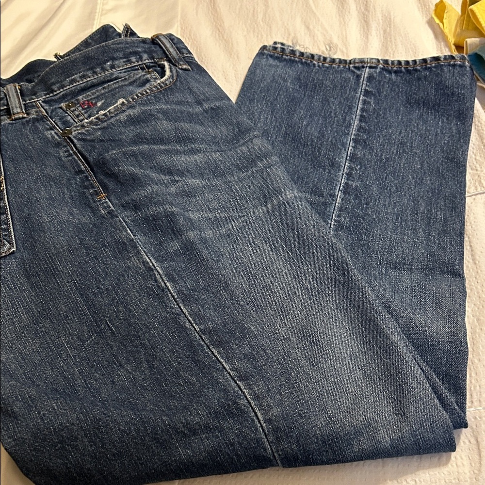 Ralph Lauren Men's Regular Leg Denim Jeans in Deep Blue 38x30